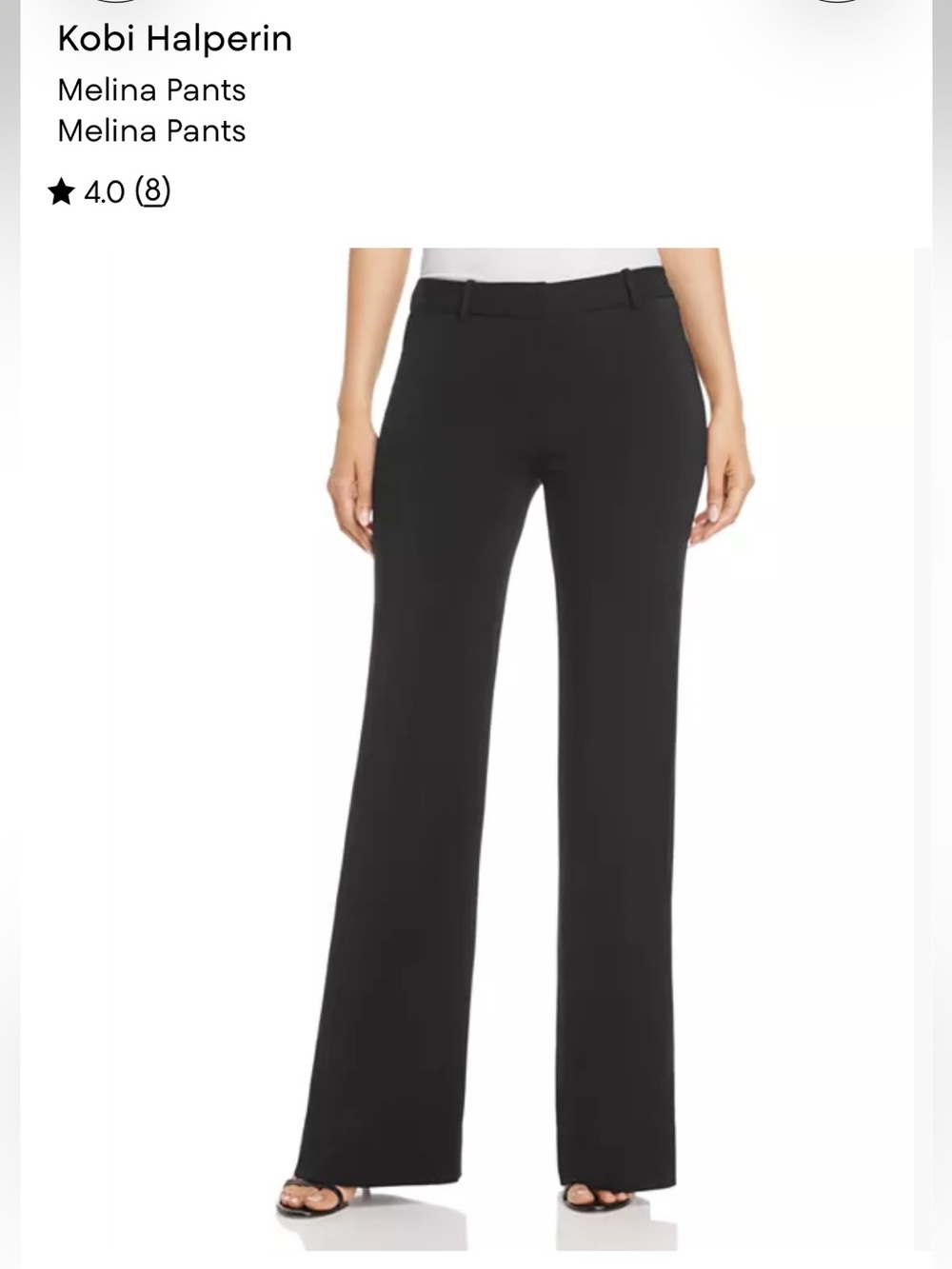 Kobi Halperin Melina Black High Rise Wide Leg Pants Size 10 NWT